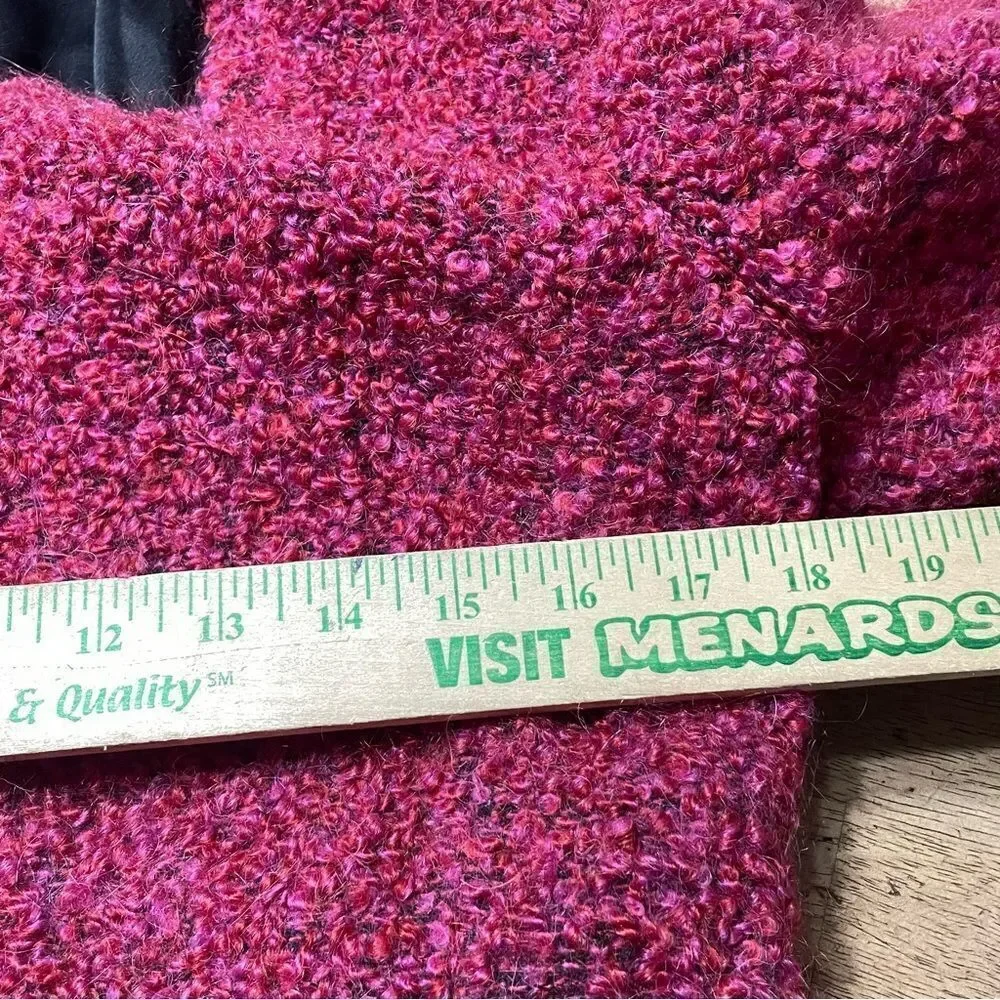 Vintage‎ Armani Collezioni Fuchsia Boucle Peplum Jacket Women's Size 10